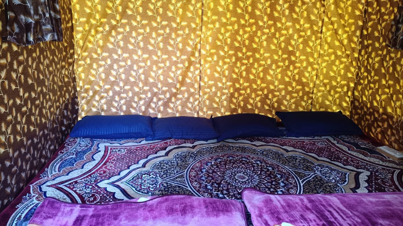 Cozy interior of the tent